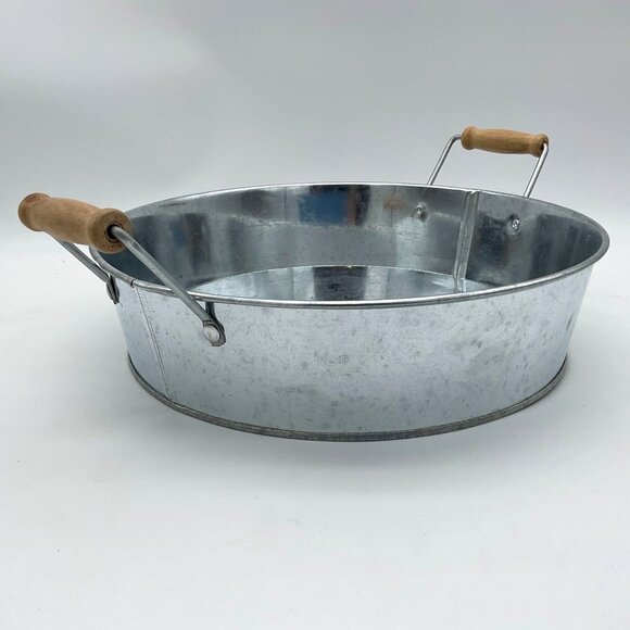 Galvanized 11in Dia Metal Serving Tray 4 Pink Pineapple Mason Jars Set NWT - Picture 4 of 9